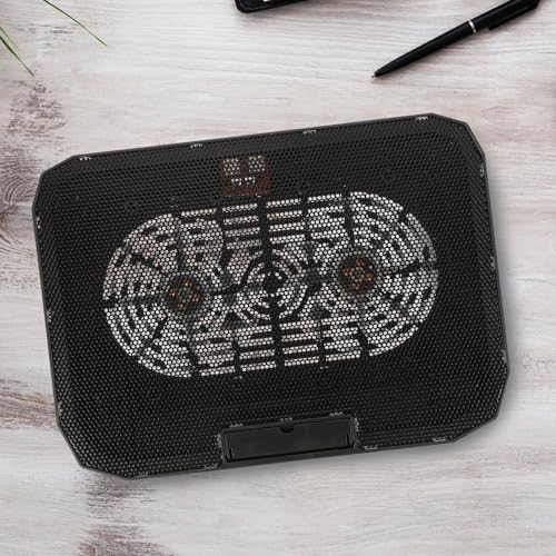 Base para laptop con ventilador silencioso, negra portátil miniatura 4