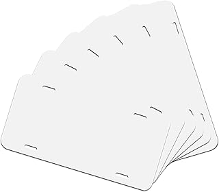 Custom License Plate Blank 6 Pack 12"x6" Novelty Vanity Decorative Car Front License Plate Men Women,Metal Car Plate Tag Standard Size DIY Picture License Plate Custom Design for Front of Car