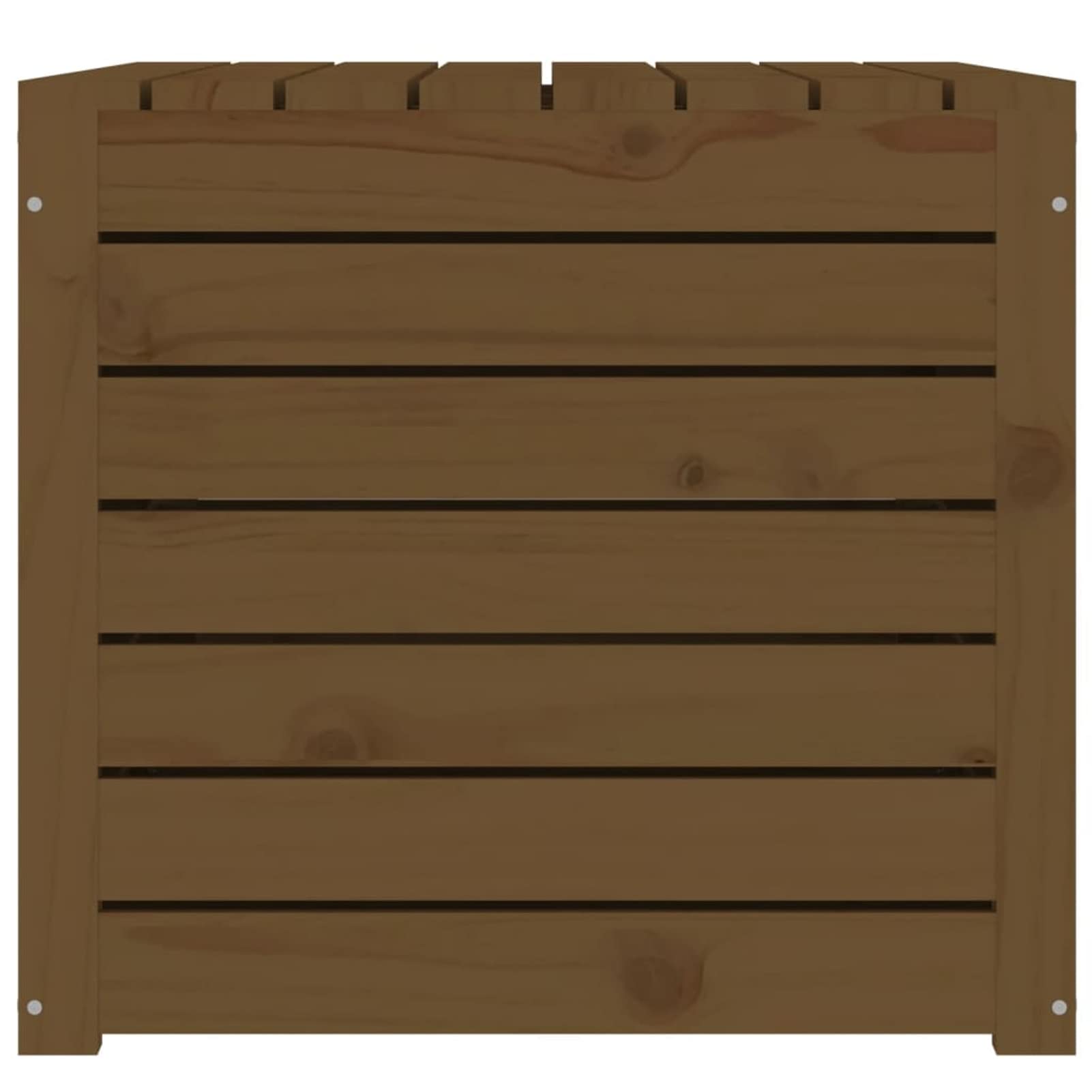 Baúl de jardín Madera Maciza Pino marrón Miel 101x50,5x46,5 cm, Arcon Exterior, Arcones para Patio, Baul Almacenamiento Exterior, Baúl para Terraza