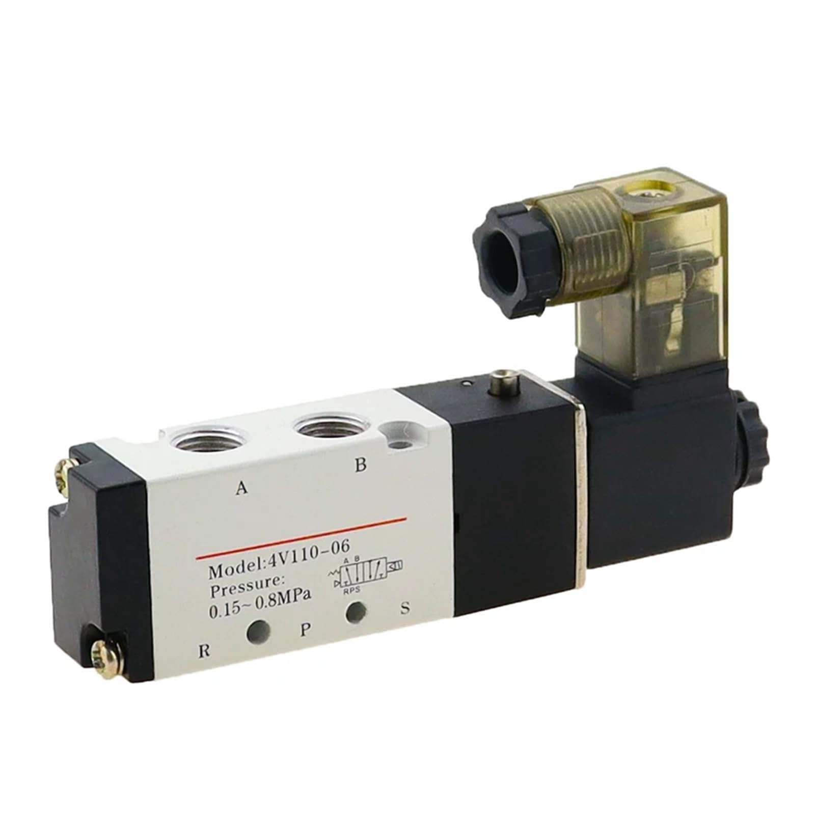 4V110-06 5-drożny 2-pozycyjny pneumatyczny zawór elektromagnetyczny DC 24 V 12 V AC 110 V AC220 V (Ac 220 V)