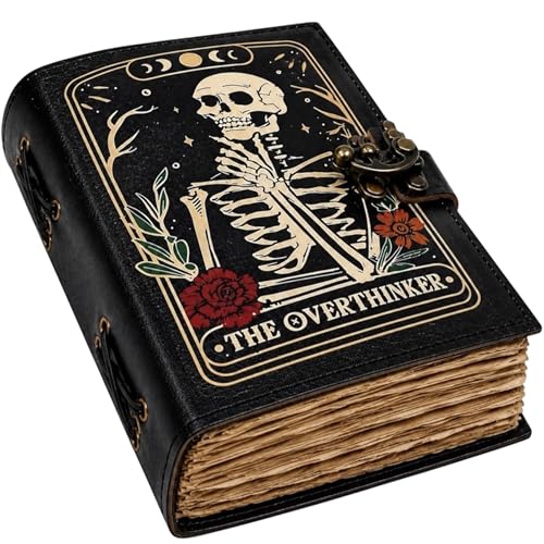 Journal de sorcière relié en cuir HINDORO livre antique style grimoire pour rituels et magie