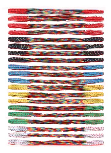 LUBINGSHINE 100 Pieces Handmade Braided Bracelets Assorted Colors Thread Friendship Bracelet Wristband Anklet Lucky Bracelet Couple Bangle