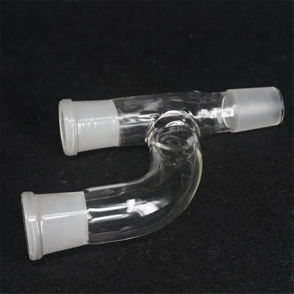 Adaptador de cabezal de tres vías de vidrio for junta 29/32, tubo conector de vidrio for laboratorio