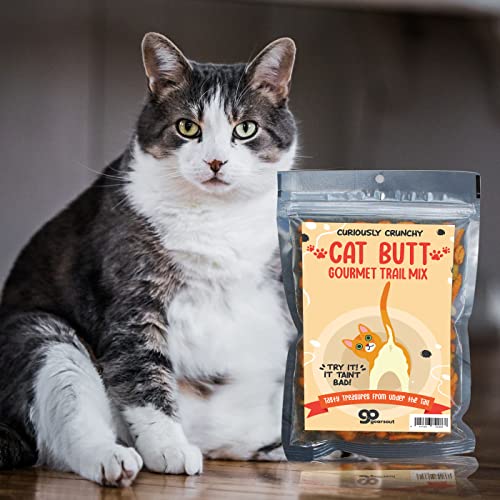 Cat Butt Gourmet Trail Mix - Premium Snack Munch For Cat Lovers Gift Basket, Funny Crazy Cat Lady Gag Gift From Friends, Stocking Stuffers Crunchy Spicy Salty Snacks Gifts #TOP2