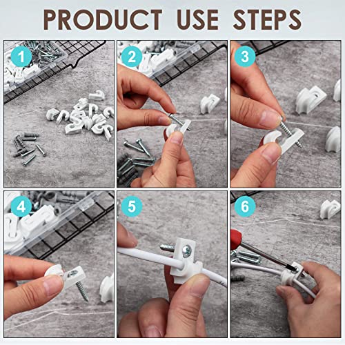 Amyhill 100 Pieces Wire Shelf Clips Down Wall Brackets Wire Shelving Accessories Plastic Heavy Duty Shelf Bracket Clips for Metal Shelving Screws and Expansion Tube Not Included (White) by Amyhill - Image 3