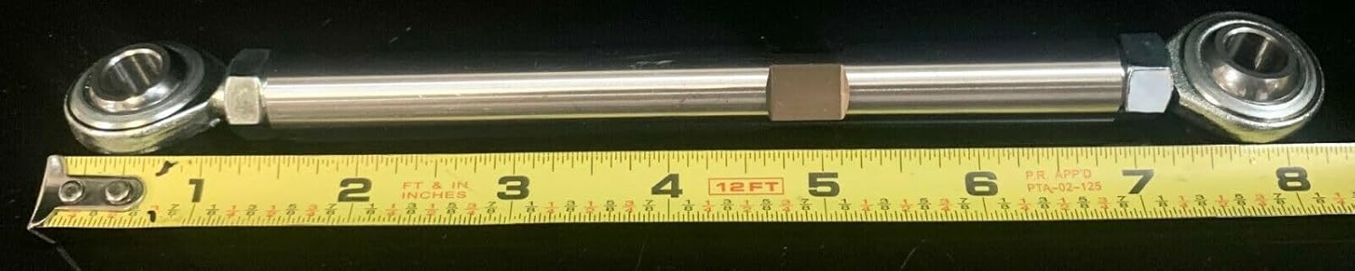 Stainless Steel 5‑1/2" Adjustable Tensioning Rod – Natural Finish – Universal Rod with Heim Joints