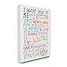 Stupell Industries I Want You to Be You Inspirational Phrases Colorful White Word Design, Designed by Erica Billups Wall Art, 16 x 20, Canvas