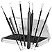 Blackhead Remover, ElleSye 6-PCS Pimple Comedone Extractor, Blackhead Removal tool, Whitehead Blemish Acne Zit Remover Tweezer Kit for Risk Free Nose with Antibacterial Coating Handle