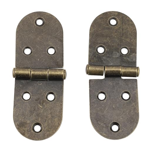 Pssopp Antik-Messing Klappscharniere 10er-Set