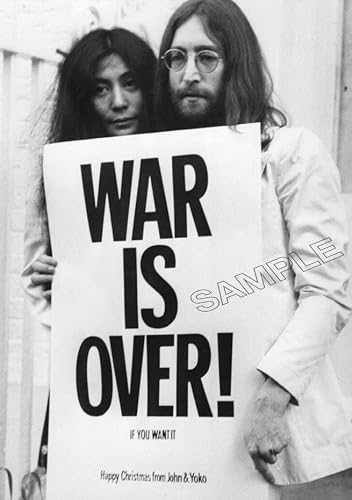 Image of Vintage Poster John Lennon Yoko Ono Photo Wall Art Picture Poster A4