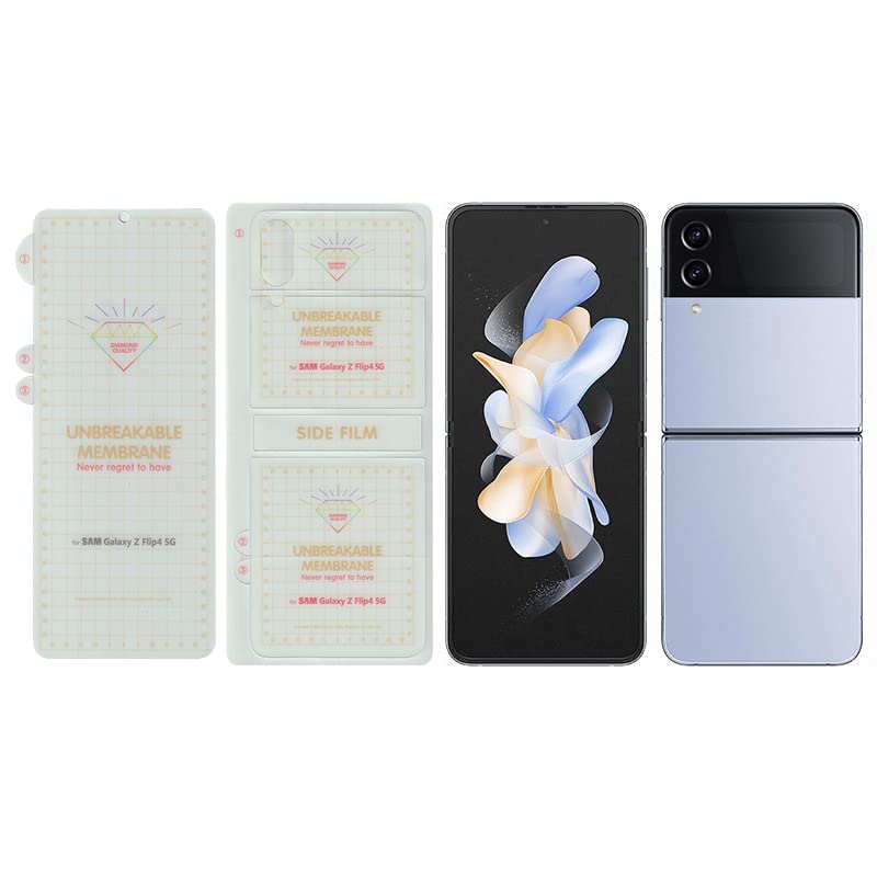 GADGET GEAR Samsung Galaxy Z Flip 4 Unbreakable Screen Protector Hydrogel Membrane Covers Front and Back Screen with Edge to Edge Coverage and Easy Installation (Clear, Front & Back) (B0B758BRDK) Amazon Price History, Amazon Price Tracker