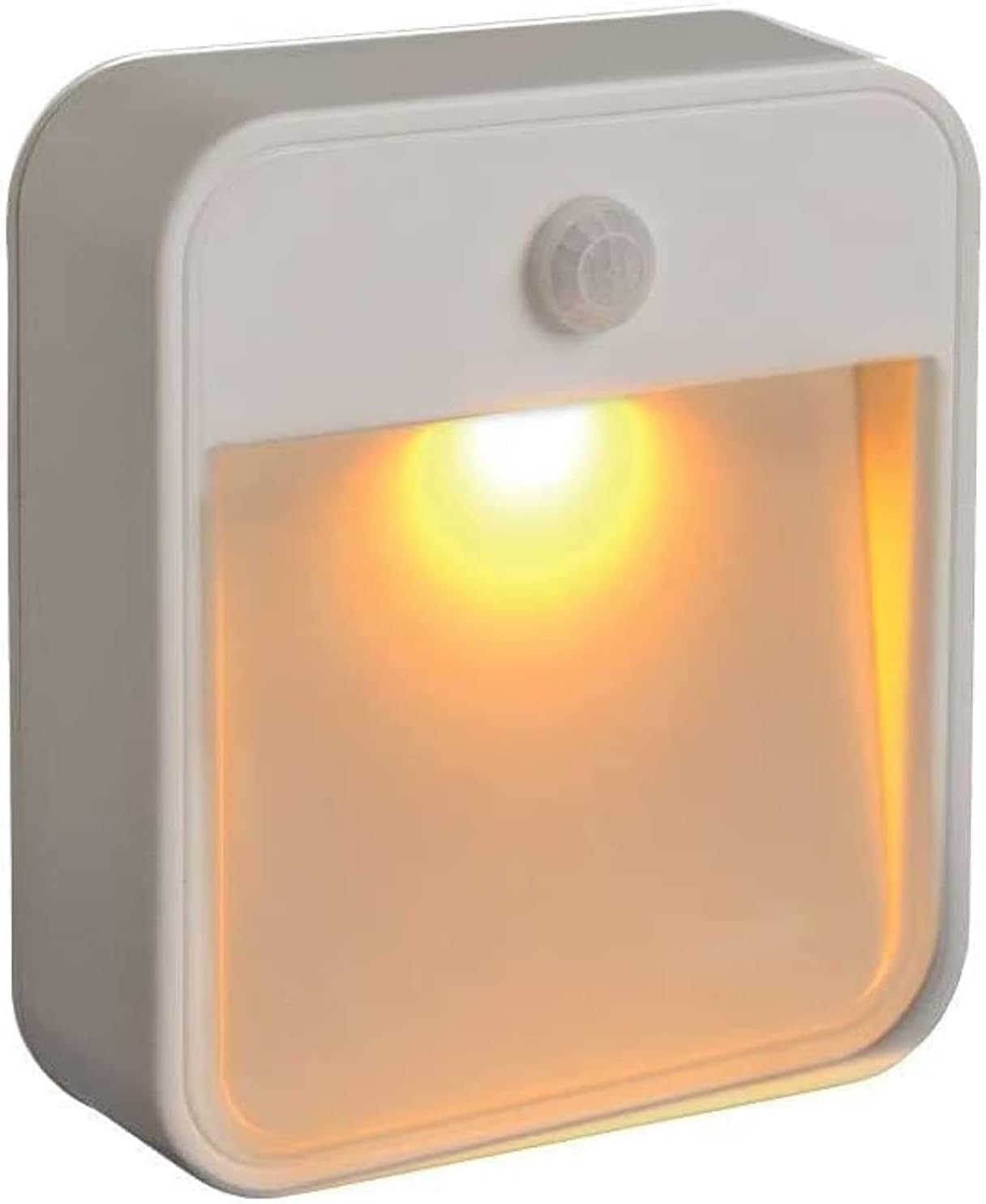 Beams MB720A 20 Lumen Amber LED Sleep Friendly Wireless Battery Powered Motion Sensing Nightlight, 1-Pack, White