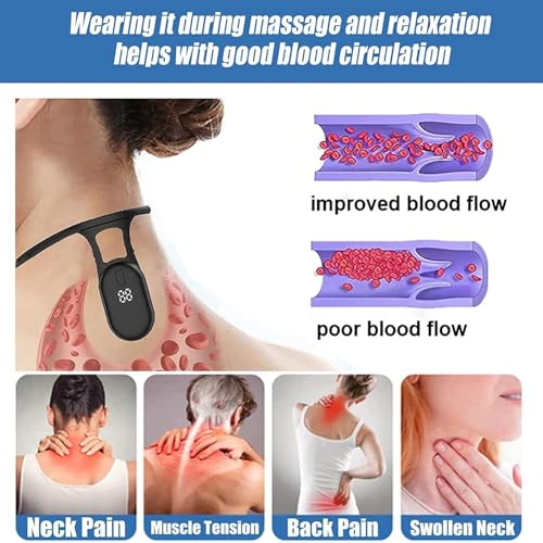 Image of Soothing Neck Posture Corrector & Vibration Reminder Device with LCD Display, Wearable Neck Massager, Portable Rechargeable Lymphatic Neck Support for Office, Study, Home & Daily Posture Training