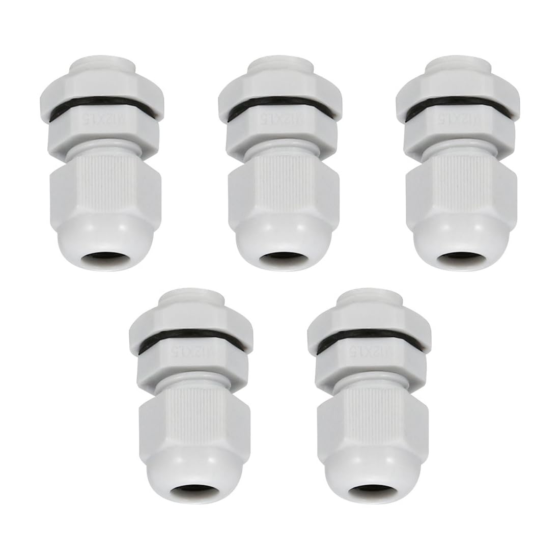 MACHSWON 20Pcs M12 Cable Gland - Durable Threaded Wire Connector with Locknut for 2-5mm Dia Cable Wire, White