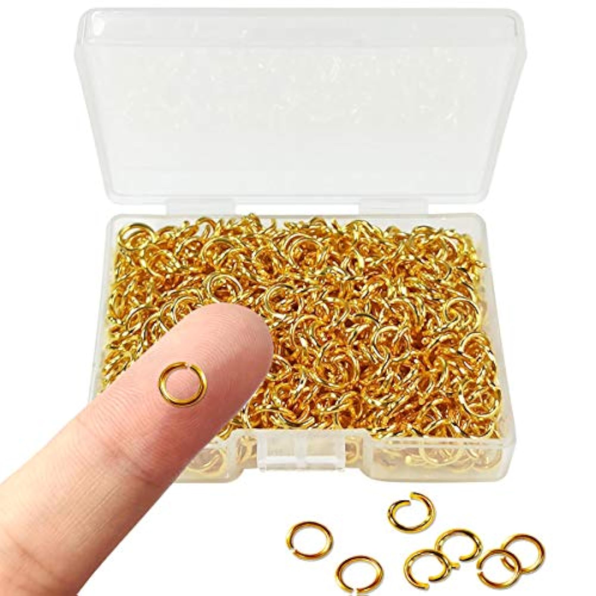 600 Pcs Gold Plated Jump Rings for DIY Craft