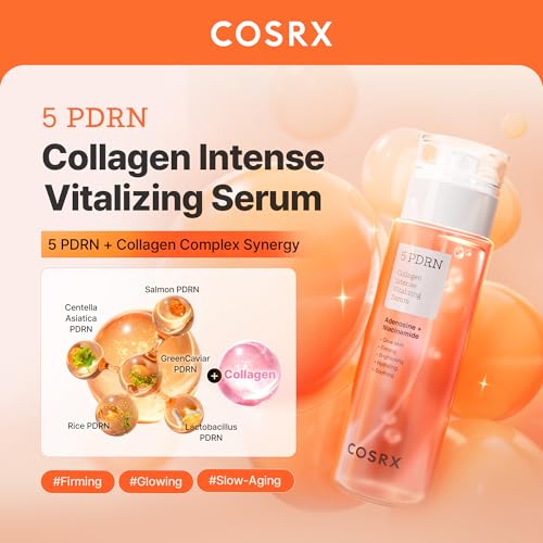 COSRX 5 PDRN Collagen Intense Vitalizing Serum - Korean Serum for Skin Firming & Glowing with Salmon DNA, Centella, Lactobacillus PDRN & Collagen, Korean Skin Care, Stocking Stuffers (3.38 fl.oz.) - Image 3