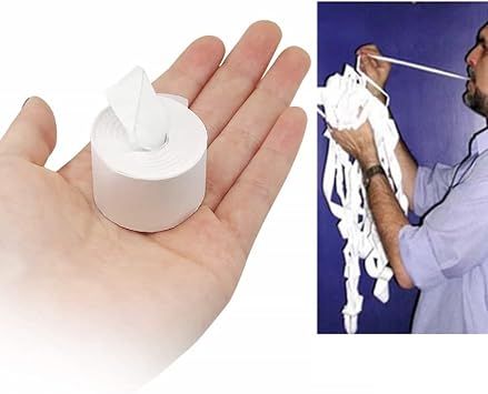 MilesMagic Magicians Set of 12 Classic Mouth Coils Paper Coil Gimmick for Real Parties or Magic Tricks, White
