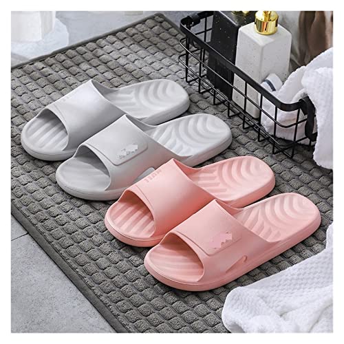 LUCBEI Shark Slippers Home Slippers Bathroom Bath Slippers Soft Bottom Home Outdoor Couple Shoes Cute Home Summer Sandals Men and Women Drag Summer Sandals (Color : Rojo, Size : 44-45)2