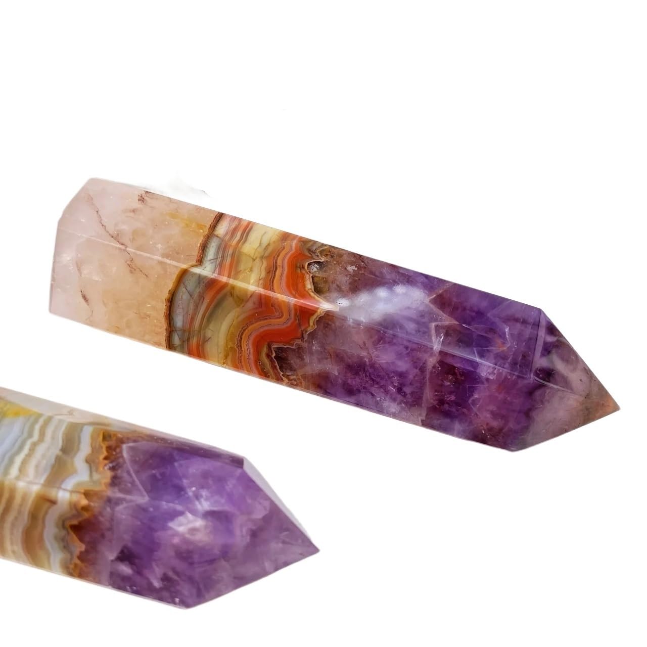 AARTERZZA 1PC 7-8cm Amethyst Agate Point Crystal Scene Decoration Desktop Ornaments
