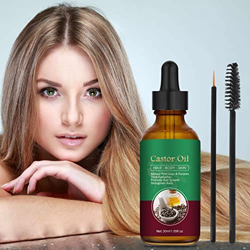 Óleo de rícino para crescimento de cílios - Óleo de crescimento de cabelo natural,Acessórios de cuid