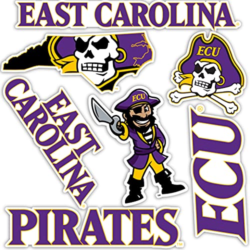 East Carolina University Sticker Pirates ECU Stickers Vinyl Decals Laptop Water Bottle Car Scrapbook T2 (Type 2)