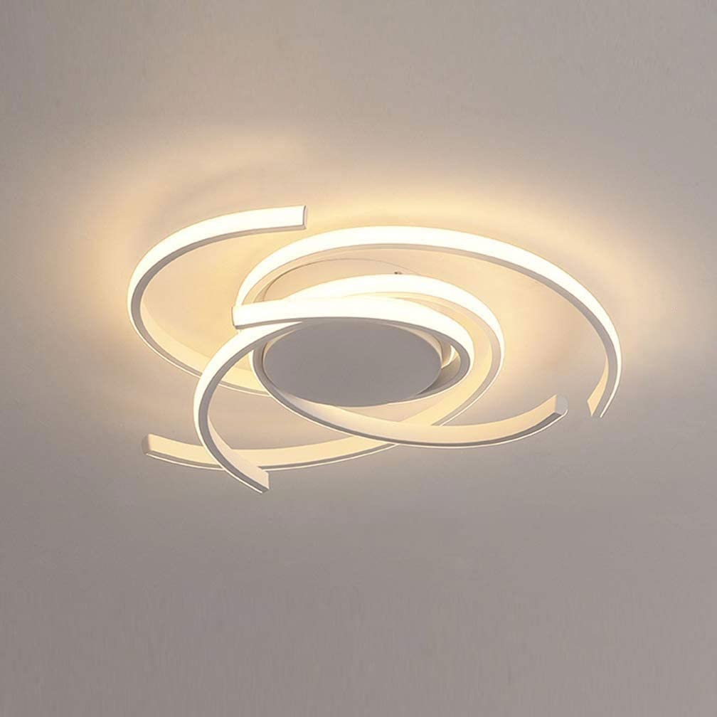 Plafonnier LED moderne linéaire en métal noir et acrylique pour salle à manger géométrique