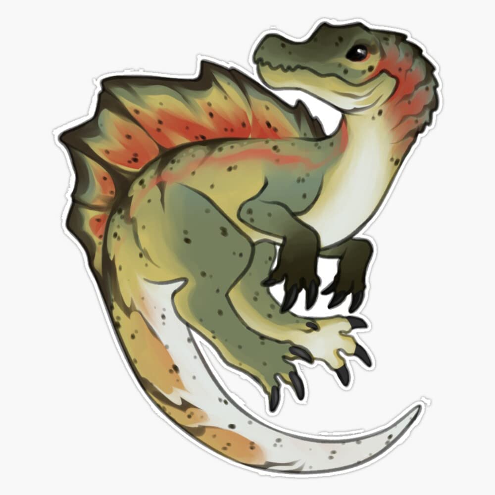 Chibi Trout Spinosaurus Sticker Decal Size 5"