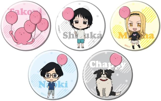 Anime Tacopy's Original Sin 02 (Mini Calilast) Can Badge Complete Set of 5 Pieces Box