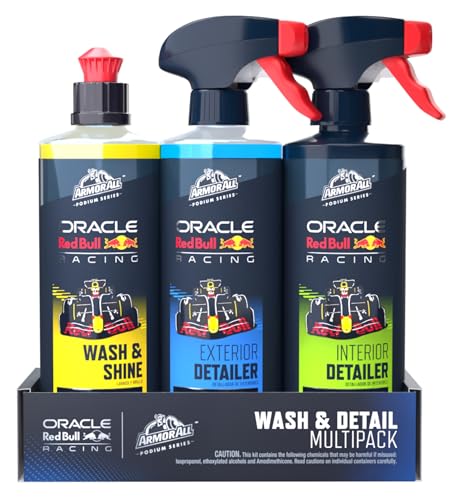 Image of Armor All Podium Series 3-Piece Car Wash & Detail Kit - Oracle Red Bull Racing, Hybrid Ceramic Wash, Interior & Exterior Detailer, Gift for Car Lovers