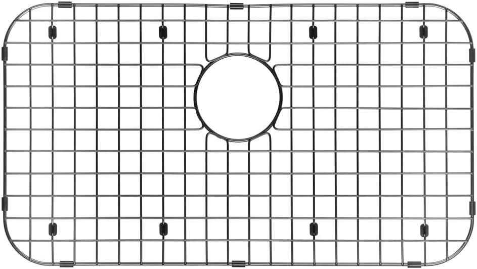 STARSTAR Sinks Protector Matte Black 304 Stainless Steel Kitchen Bottom Protector Grid, Rack For The Sink 26 x 14.375