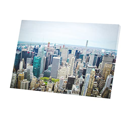 Toile imprimée ville gratte-ciel USA 90x60 cm haute définition durable