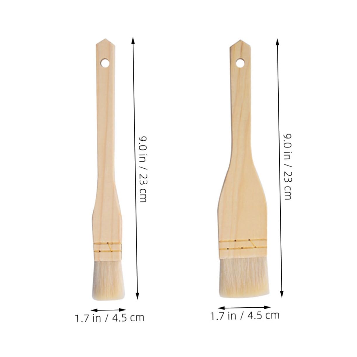 OFFSCH Wooden Handle Oil Brush Bbq Sauce Brush 4pcs for Cooking Easy to Clean for Family Gatherings