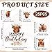 Talandale 25 Pcs Highland Cow Cake Topper Set, Birthday Decorations for Farm Animal Zoo Boy Girl Party