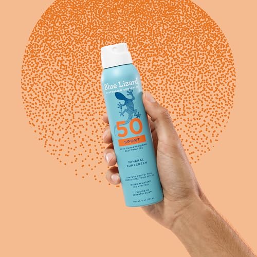 BLUE LIZARD Sport Mineral Sunscreen Spray SPF 50+, Dermatologist-Recommended Brand, Broad-Spectrum UVA/UVB Protection, Water-Resistant, Zinc Oxide Formula, Vegan, 5 fl oz - image 9