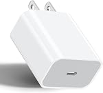 USB C Charger Block, 20W Fast Charging Wall Charger Block USB-C Power Adapter for iPhone 17/16/15/14/13/12 Pro Max,for iPad Air/Galaxy/Pixel (White)