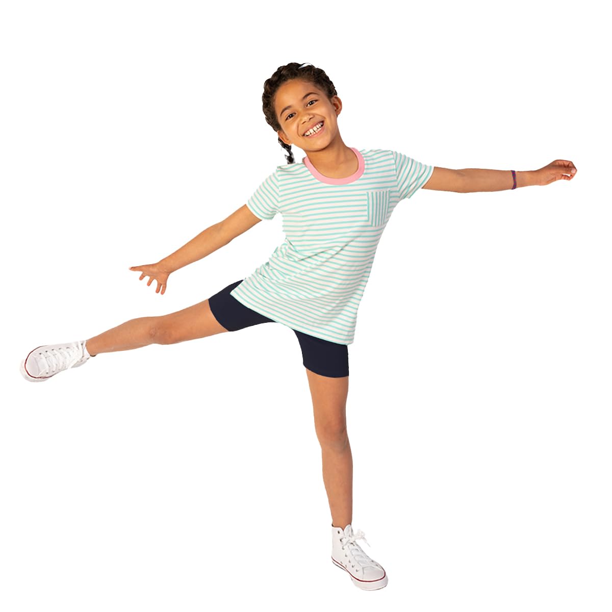 Mightly Cartwheel Shorts Mädchen | 95% weiche Bio-Baumwolle mit einem Hauch von Stretch | Basic Unterhosen für Kinder | 3er Pack