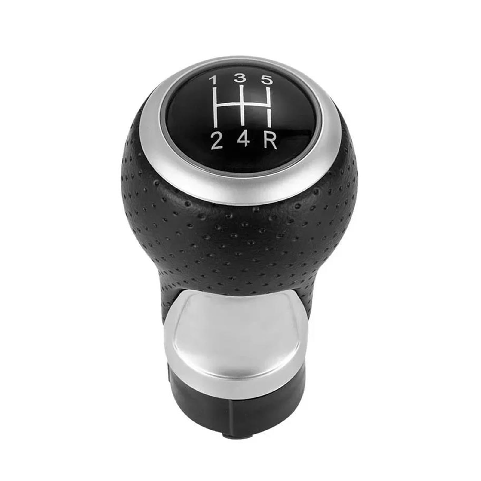 HCPAVEXT for Seat for Leon MK1 for Ibiza 6J Metal Plastic Leather Shifter Car Gear Shift Knob 12mm 5/6 Speed Handle (Silver 5Speed-13524R)