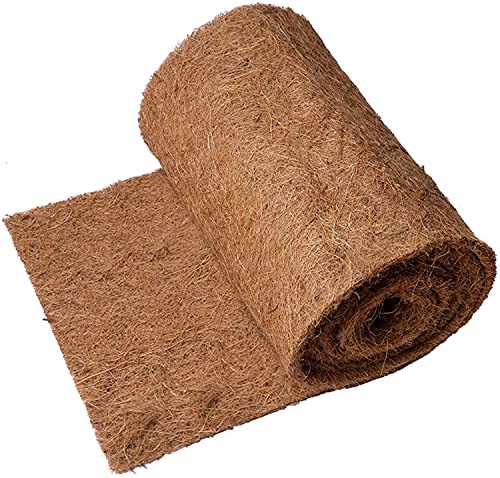 Rollo de forro de coco de 120 x 12 pulgadas, grueso y resistente tapete de fibra de coco para macetas y más Cover