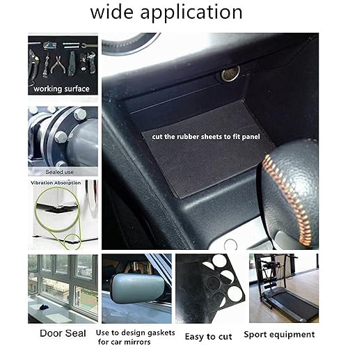 Lms LMSTF Black Thin High Temp Silicone Rubber Sheet Material Heat Resistant For Diy Weather Stripping, Gasket thumb #6