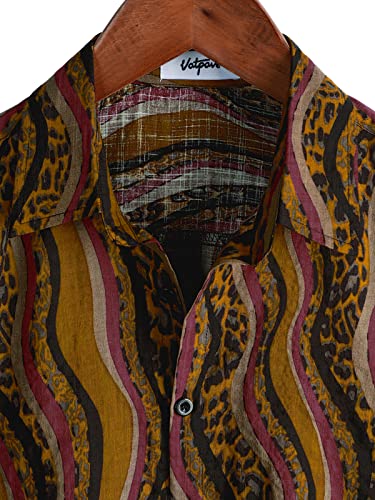 Image of VATPAVE Mens Casual Hawaiian Floral Shirts Short Sleeve Button Down Tropical Shirts Beach Summer Shirts
