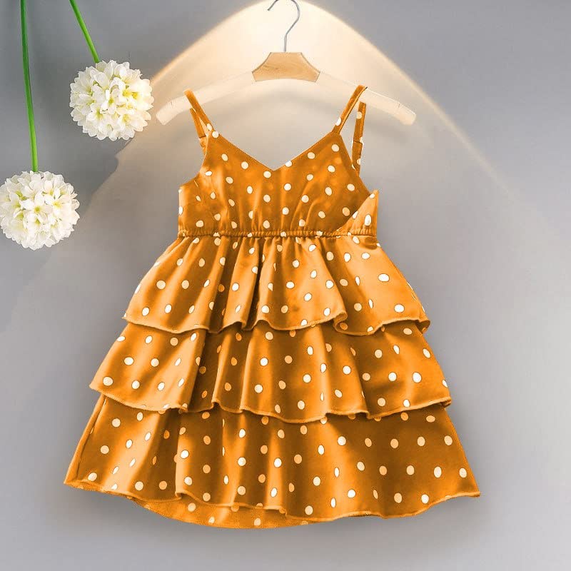 Image of Niren Enterprise Frock Dress Three Attractive Color for Kids with Knee-Length Long Sleeve and Floral Print A-Line Style Dress