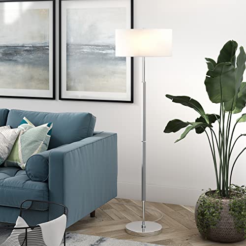 Image of Henn&Hart 61 inch Modern 2-Light Floor Lamp, Medium Gray