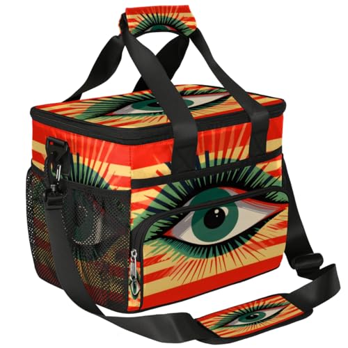 Ethic Insulated Picnic Backpack Lunch Box for Women Men Picnic Basket Tote Lunch Bag Picnic Bag Portable Lunch Bags for Picnic, Beach, Work, Trip,Office, Camp Seeing Eye