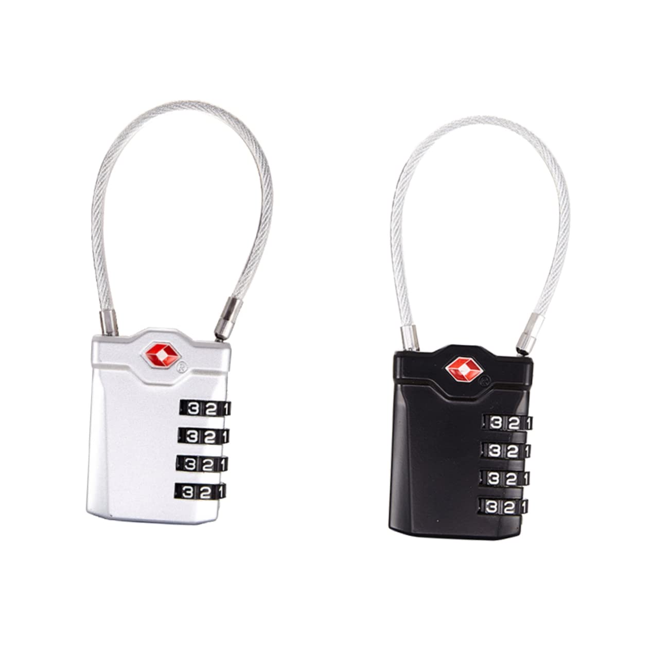 Cadenas de voyage avec code POPETPOP : lot de 2 serrures pour sécuriser bagages et petite valise