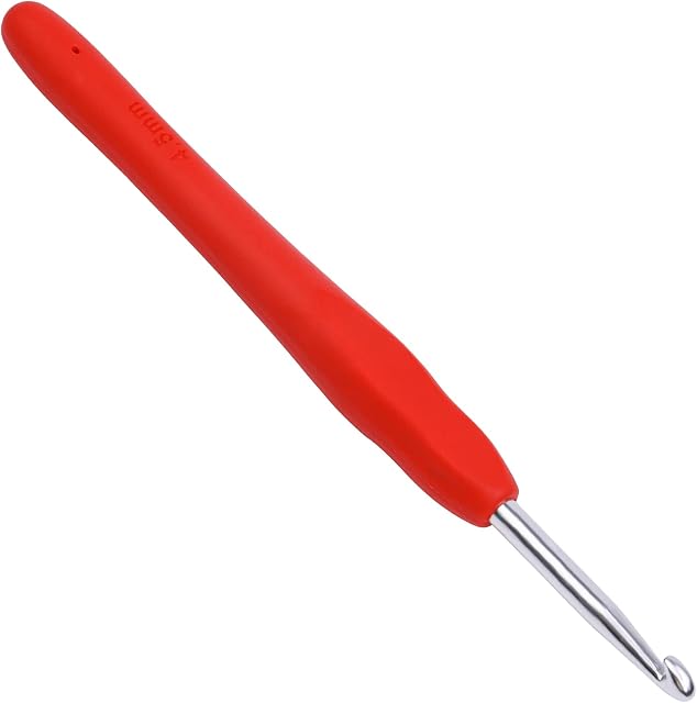 4.5mm Crochet Hooks Crochet Knitting Ergonomic Soft Handles Crochet Hooks for Arthritic Hands, Light and Comfortable Crochet Tool,Crochet Tool for Knitting Suitable for Beginners (4.5mm)
