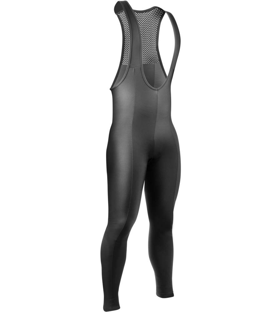 AERO|TECH|DESIGNS | Men's USA Classic Unpadded Thermal Fleece Bib-Tights | Black | Tall Fit | XX-Large