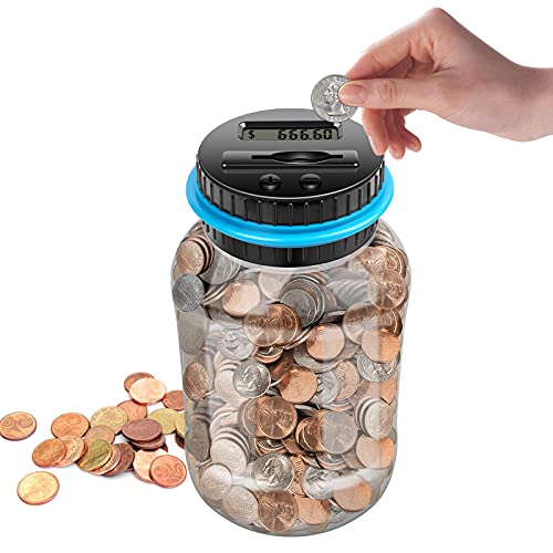 image for Muvopct Digital Coin Bank,Coin Counter with Clear LCD Display,Piggy Ba