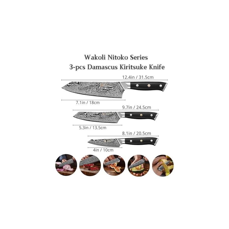 Wakoli-Kitchen-Knife-Set-3-pcs-Professional-Knives-Set-for-Kitchen-made-from-67-Layers-of-Genuine-Damascus-Steel-with-VG10-Core-Chef-Knife-Set-with-G10-Handle-in-Wooden-Gift-Box-Nitoko Wakoli Kitchen Knife Set, 3-pcs Professional Knives Set for Kitchen made from 67 Layers of Genuine Damascus Steel with VG10 Core, Chef Knife Set with G10 Handle in Wooden Gift Box (Nitoko)