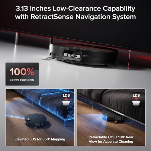 Image of roborock Saros 20 Sonic Robot Vacuum and Mop, 36,000Pa Suction, 3.46 in Double-Layer Threshold, Reactive AI 3.0 Obstacle Recognition, 212F Hot Water Wash, Zero-Tangling, 3.14'' Ultra Slim, Black