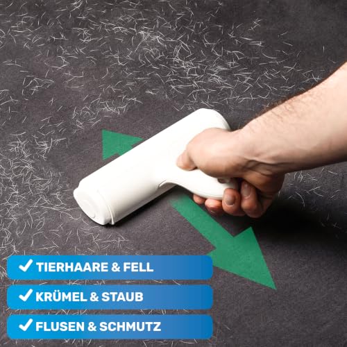 BluePet Tierhaarentferner wiederverwendbar mit Mini Fusselrolle